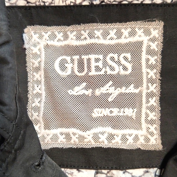 Guess Los Angeles Lightweight Black Trench Coat Size Medium - Picture 9 of 14